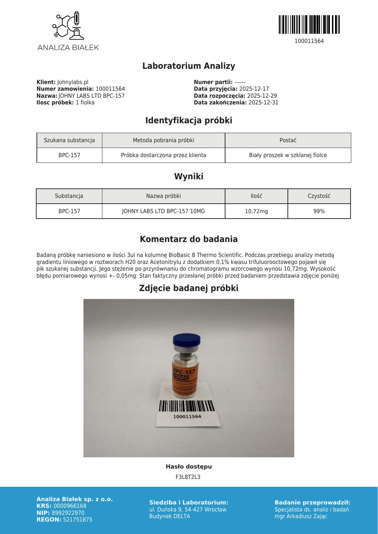 BPC-157 - 10 mg - obrazek 2